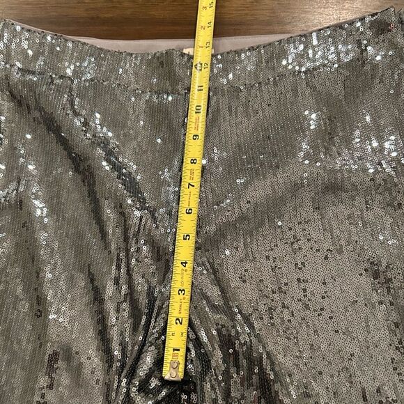 A New Day Women's Relaxed Leg High Rise Silver Sequin Trouser Pants Size 12 NEW - Picture 10 of 13